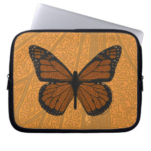 Housse Pour Ordinateur Portable Étui pour ordinateur portable Doodled Monarch