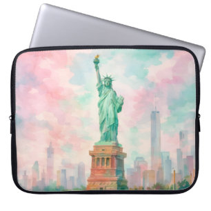 Housse Pour Ordinateur Portable Étui pour ordinateur portable NYC - NYC aquarelle