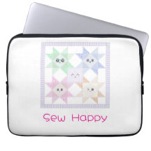 Étui pour ordinateur portable Sew Happy