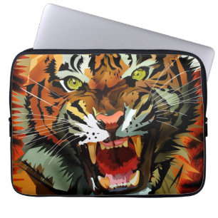 Housse Pour Ordinateur Portable Étui pour ordinateur portable Tigre Rugissant Féro