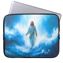 Étui/Protecteur d'ordinateur portable Jésus marcha