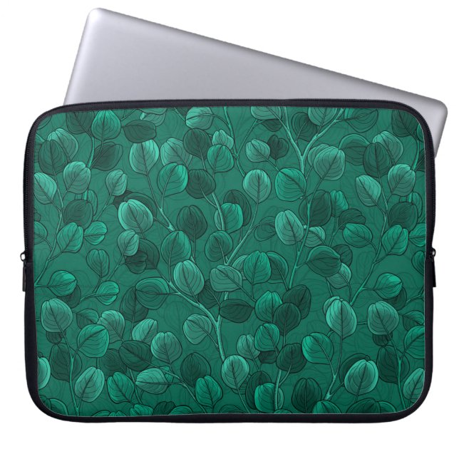 Housse Pour Ordinateur Portable Eucalyptus vert (Devant)