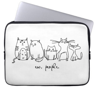 Housse Pour Ordinateur Portable Ew, Les Gens Drôle Amoureux de les chats Meowy