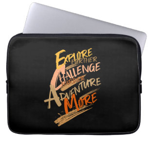 Housse Pour Ordinateur Portable Explorez Challenge Adventure Devis Motivational In