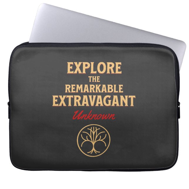 Housse Pour Ordinateur Portable Explorez Un Citation Extravagant Remarquable Incon (Devant)