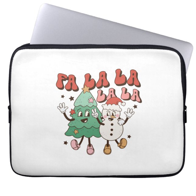 Housse Pour Ordinateur Portable Fa cadeau de Noël La La La La (Devant)