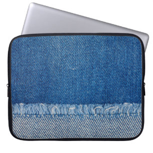 Housse Pour Ordinateur Portable Fabric Blue Jeans Arrière - plan, texture Denim