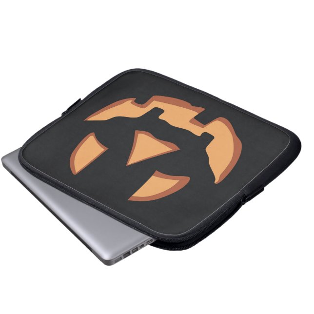 Housse Pour Ordinateur Portable Face citrouille pour Halloween (Devant bas)