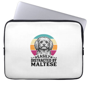 Housse Pour Ordinateur Portable Facilement Distrait Par La Conception De Chien Vin