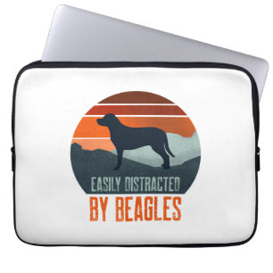 Housse Pour Ordinateur Portable Facilement Distrait Par La Promenade De Beagles