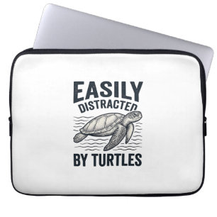 Housse Pour Ordinateur Portable Facilement Distrait Par Les Tortues Design De T-Sh