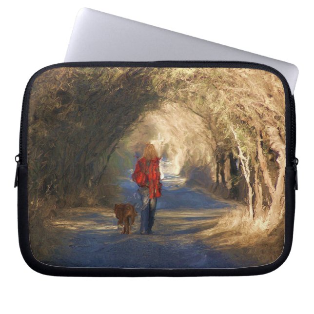 Housse Pour Ordinateur Portable faire une promenade (Devant)