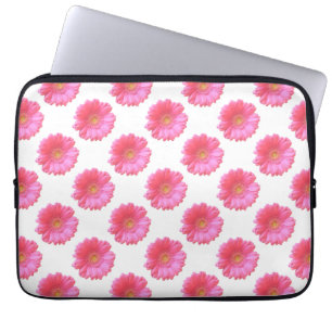 Housse Pour Ordinateur Portable Faisée de gerbera rose