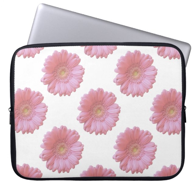 Housse Pour Ordinateur Portable Faisée de gerbera rose pâle (Devant)