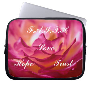 Housse Pour Ordinateur Portable Faith Floweal Rose Portable Sleeve