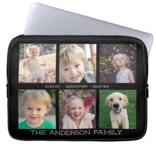 Housse Pour Ordinateur Portable Famille   collage de 6 photos