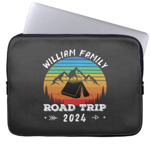 Housse Pour Ordinateur Portable Famille Personnalisée Camping Aventure Road Trip
