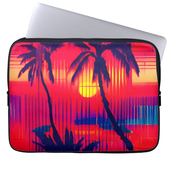 Housse Pour Ordinateur Portable Fantaisie d'évasion tropicale (Devant)