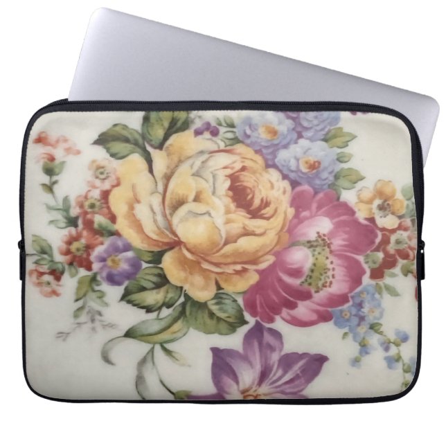 Housse Pour Ordinateur Portable Fantaisie florale  (Devant)