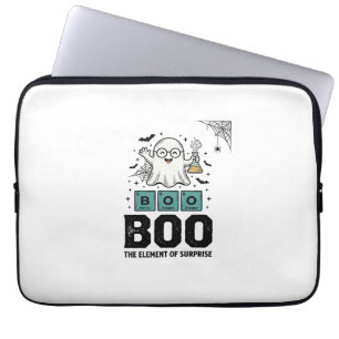 Housse Pour Ordinateur Portable Fantôme d'Halloween Science Drôle Vintage_1