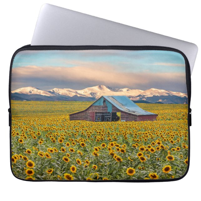 Housse Pour Ordinateur Portable Farms | Sunflower Field (Devant)