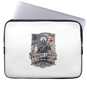 Housse Pour Ordinateur Portable Faucheuse de Liberté Patriotique Squelette de Patr