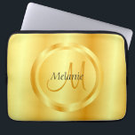 Housse Pour Ordinateur Portable Faux Gold Elegant Moderne Monogram Modèle<br><div class="desc">Faux Gold Elegant Monogram Modèle Electronics Sac / Portable.</div>