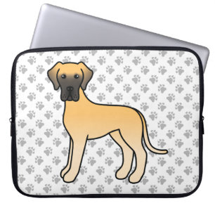 Housse Pour Ordinateur Portable Fawn Great Dane Cute Cartoon Chien & Pâtes