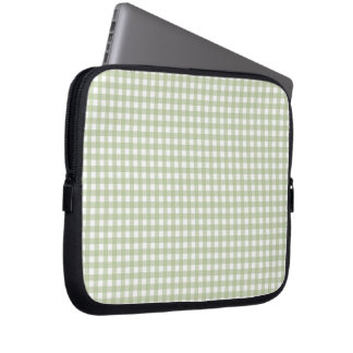 Housse Pour Ordinateur Portable Faye et Lauren Green Gingham 1