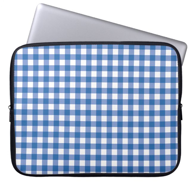 Housse Pour Ordinateur Portable Faye & Lauren En vichy Bleu (Devant)