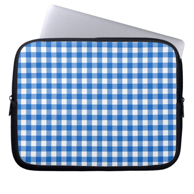 Housse Pour Ordinateur Portable Faye & Lauren En vichy Bleu (Devant)
