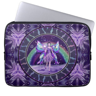 Housse Pour Ordinateur Portable Fée de la Pluie Violette