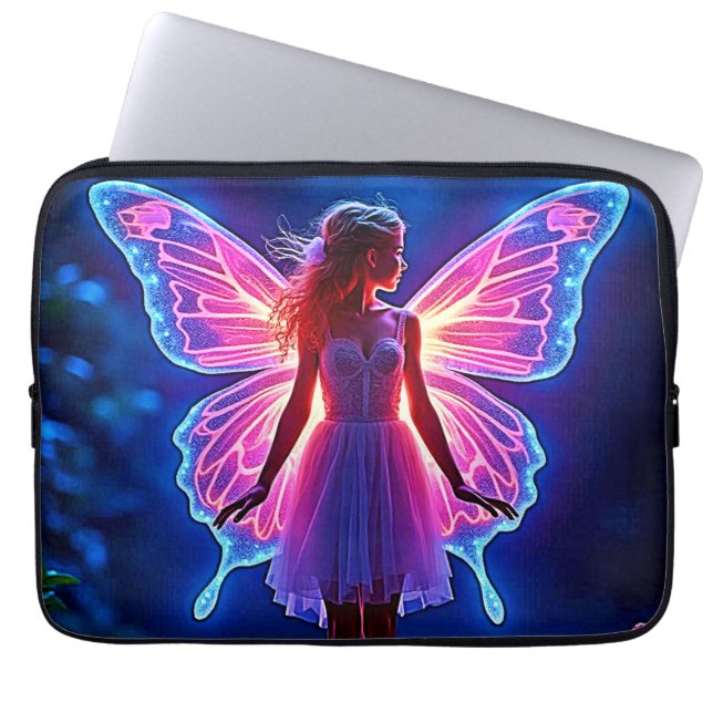 Housse Pour Ordinateur Portable Fée de papillon mystique éclatante (Devant)