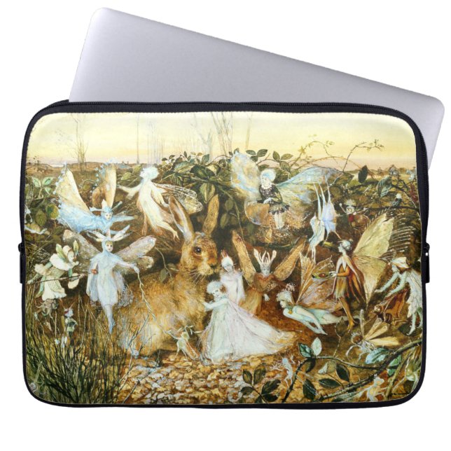 Housse Pour Ordinateur Portable Fées et lapin (Devant)