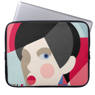 Housse Pour Ordinateur Portable Femme design branchée. Style moderniste femme h