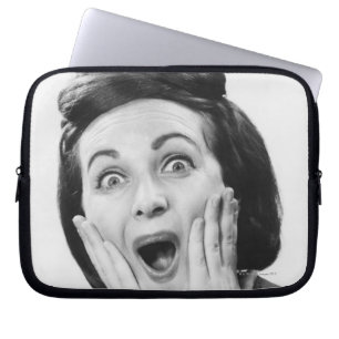 Housse Pour Ordinateur Portable Femme faisant le visage