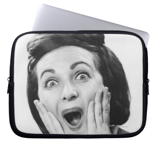 Housse Pour Ordinateur Portable Femme faisant le visage (Devant)