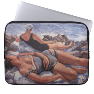 Housse Pour Ordinateur Portable Femmes bronzage sur la plage (par Serebriakova)