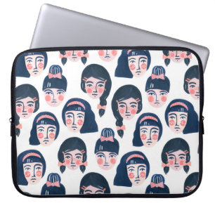 Housse Pour Ordinateur Portable Femmes fantasques : Dessin sur le visage