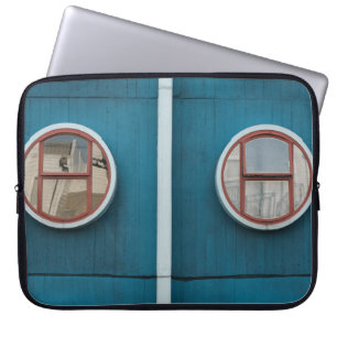 Housse Pour Ordinateur Portable Fenêtres rondes en verre gris photo de clôture