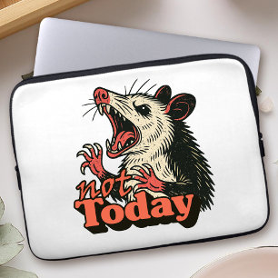 Housse Pour Ordinateur Portable Feral Possum en colère pas aujourd'hui typographie