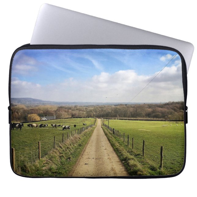 Housse Pour Ordinateur Portable Fermes | Français Camptryside Dirt Road (Devant)