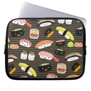 Housse Pour Ordinateur Portable Fête de Sushi - Roulés de Sushi, Sashimi, Wasabi, 