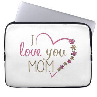Housse Pour Ordinateur Portable Fête des Mères Cœur Maman Amour