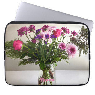 Housse Pour Ordinateur Portable Fête des mères colorées Mama Bouquet+ Option perso