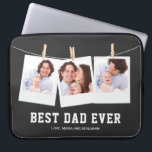 Housse Pour Ordinateur Portable Fête des pères | Collage photo Best Dad Ever 3<br><div class="desc">Téléchargez vos photos préférées et ajoutez vos noms pour faire votre propre cadeau de fête des pères personnalisée unique.</div>