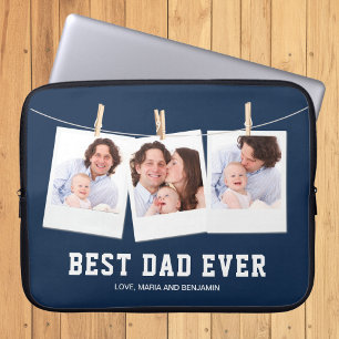 Housse Pour Ordinateur Portable Fête des Pères Meilleur Papa Ever 3 Collage de P