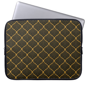 Housse Pour Ordinateur Portable Feuille classique Art Déco Motif sans couture. Géo