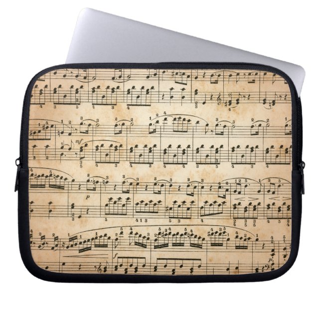 Housse Pour Ordinateur Portable Feuille de musique (Devant)