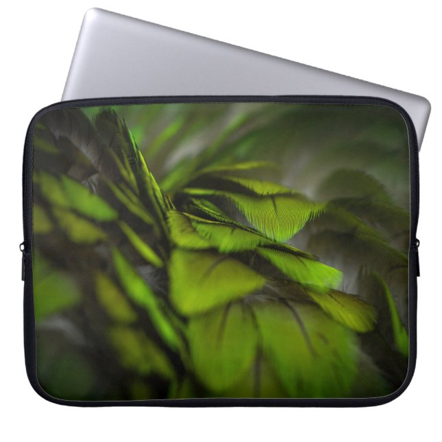 Housse Pour Ordinateur Portable Feuille verte (Devant)